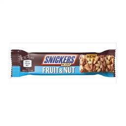 Snickers Crisp Triple Treat Fruit & Nut Chocolate Bar 40g (18 Pack ...